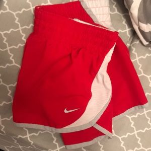 Nike dri fit red shorts